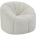 thumbnail image 1 of ACME Osmash Chaise avec Pivotante en Sherpa Teddy Blanc, 1 of 5