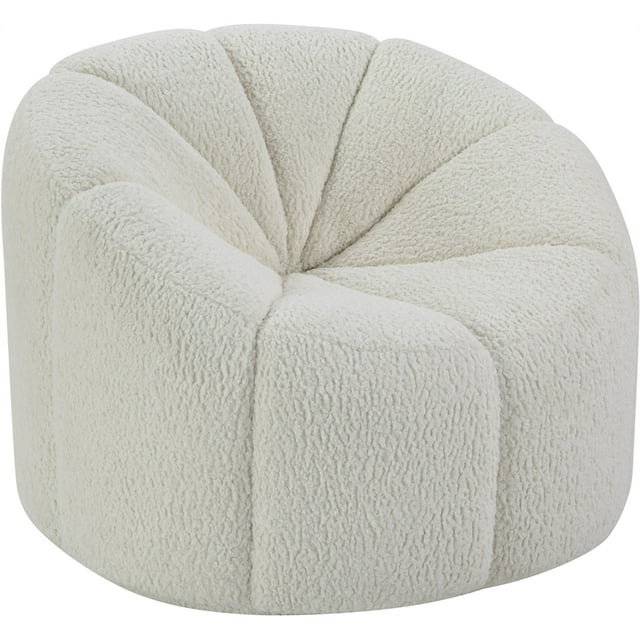 ACME Osmash Chaise avec Pivotante en Sherpa Teddy Blanc