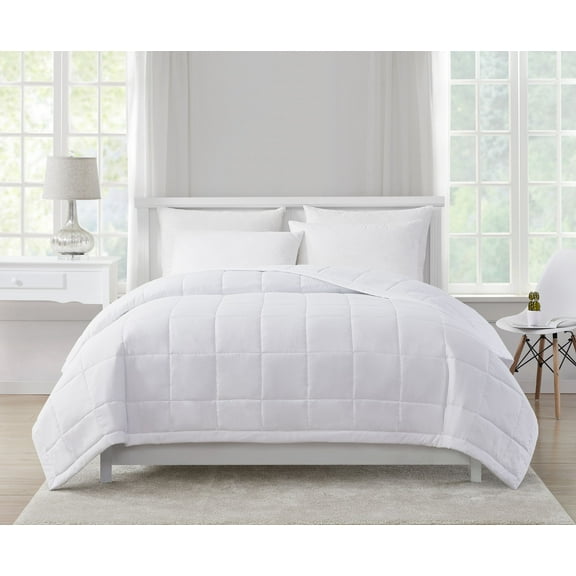 Mainstays Solid Twin Down Alternative Blanket in White