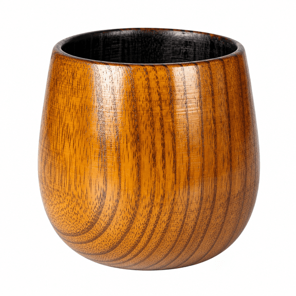 WAGVITA Charred Wooden Bourbon Drinking Glass,Whiskey Tumbler,Bourbon Gifts for Men - Wooden Old Fashioned Glass | Great Whiskey Gifts for Men