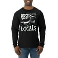 thumbnail image 2 of Wild Bobby Respect The Locals Save Our Oceans Whale Animal Lover Men Long Sleeve Shirt, Black, X-Large, 2 of 6