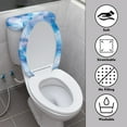 thumbnail image 3 of FOR U DESIGNS Marble Print Toilet Lid Cover with Toilet Tank Lid Cover 2 Pcs Portable Bathroom Toilet Cozy Set Universal Fit for Oval Elongated Round Toilet Seat Covers, 3 of 8