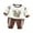 Coffee, variant on Toddler Long Sleeve Squirrel Print Sweatshirt and Pants Set Soft Cotton Crewneck Pullover Outfit with Striped Design for Boys Girls