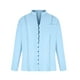 thumbnail image 3 of pstuiky Camisas para hombre de manga larga, Camisa informal de manga larga con cuello vuelto y botones lisos para hombre salir tops xl, 3 of 5