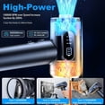 thumbnail image 2 of Compressed Air Duster, 3-Gear to 100000RPM Electric Air Duster Portable Cordless Air Blower with LED Light, for Cleaning Keyboard & PC, Air Cleaning Kit-no Canned air dusters-Rechargeable (Black), 2 of 5