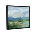 thumbnail image 3 of Modern Brushed Cloudy Landscape Landscape Painting Jet Black Framed Art Print Wall Art, 3 of 6
