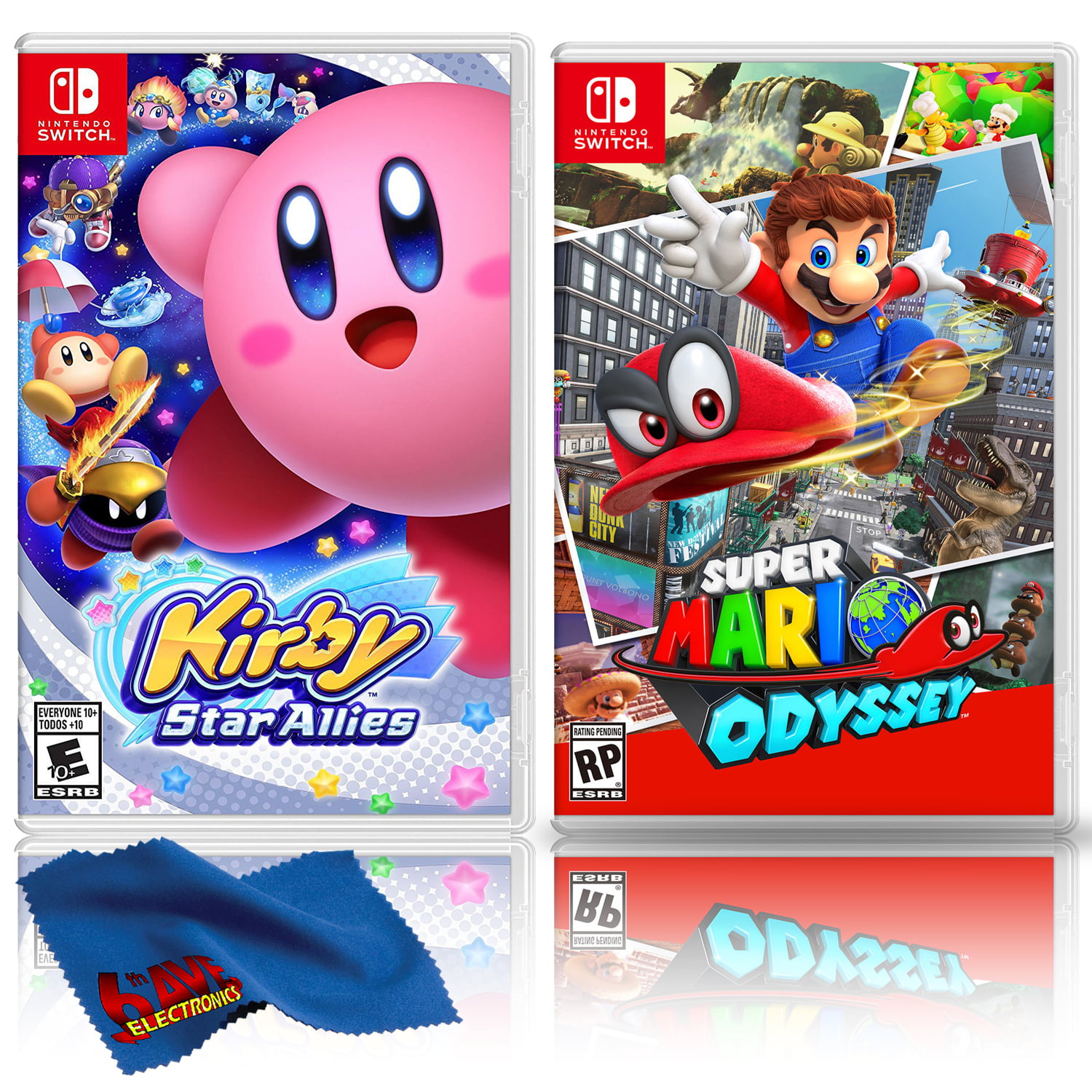 Kirby Star Allies + Super Mario Odyssey Two Games Bundle