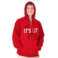 thumbnail image 4 of America Cracks Me Up Liberty Bell USA Unisex Fleece Graphic Zip Up Hoodie Brisco Brands 4X, 4 of 6