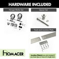 thumbnail image 3 of Homacer Brushed Nickel Sliding Barn Door Hardware Kit, for Two/Double Doors, 15ft Long Flat Track, T-Shape Design Roller, Heavy Duty, for Interior & Exterior Use, 3 of 7