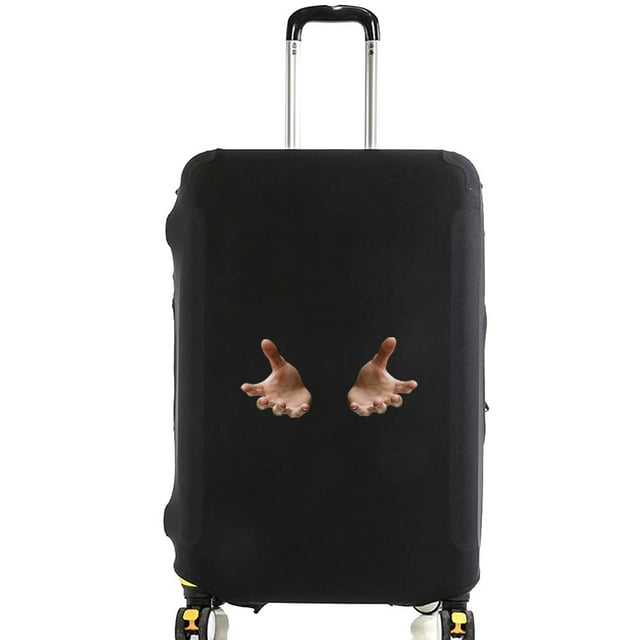 Luggage Cover Suitcase Protector Reach Out Pattern Thicken Elasticity Dust Cover Anti-Scratch for 18-32 Inch Trolley Accessories black XL