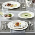 thumbnail image 5 of MALACASA Series LOTUS, 16-Piece Bone China Dinnerware Set, White with Golden Rim dinner Sets, Service for 4, 5 of 7