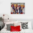 thumbnail image 4 of GOSMITH  Elephant Wall Art Canvas Print Baby Elephant Followed the Mother Abstract Animal Painting Artwork African Picture Wall Decor for Office Living Room Contemporary Art Ready to hang, 4 of 4