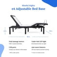 thumbnail image 4 of Blissful  e4 King Adjustable Bed Base Frame with Massage  Anti-Snore  Zero Gravity  Dual USB Charging  Under Bed Nightlight  Wireless Remote Head and Foot Incline and No Tools Required As, 4 of 5