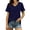 Navy, variant on Plain T Shirts for Women Summer Short Sleeve V Neck Casual Loose Tshirts Lightweight Breathable Basic Tees
