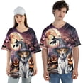thumbnail image 4 of Spooky Halloween Night Witch Jack Russell Terrier Glowing Pumpkins All Over Print 3D Baseball Shirt Parson Jack Dog Lover Softball Sport - 12015, 4 of 6