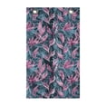 thumbnail image 1 of Exotic Hanging Pocket Organizer, Aloha Bird of Paradise Blooms Tropical Leaves Flourishing Jungle Graphic, Printed Polyester Storage Bag with Pockets, 21" x 31", Pink and Petrol Blue, 1 of 2