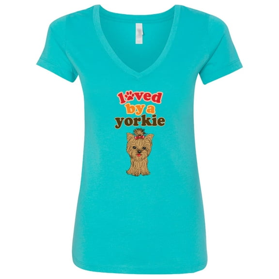 Inktastic Yorkshire Terrier Dog Yorkie Women's V-Neck T-Shirt