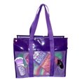 thumbnail image 4 of Mesh Shopper Utility Beach Bag Zipper Organizing Tote bag Purple, 4 of 6