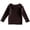 Coffee, variant on Toddler Girls Solid Color Double Ruffle Collar Sweaters Kid's Crochet Knit Pullover Basic Bottom Tops Khaki