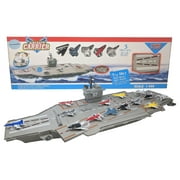 30 Inch Aircraft Carrier with Sound Effects and Light Up Runway (14 Fighter Jets)
