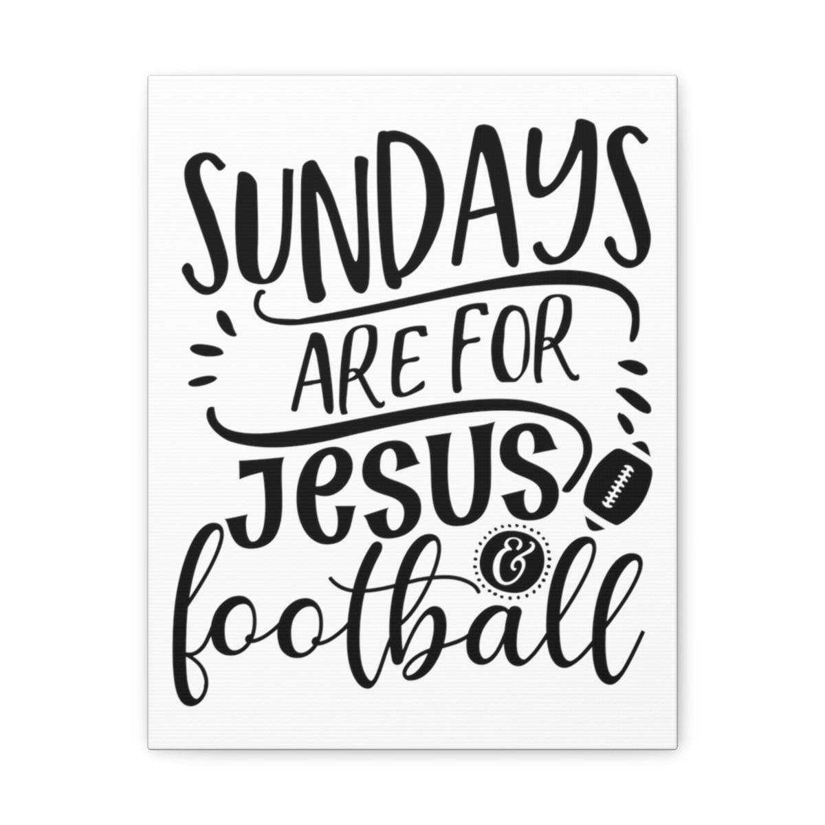 Scripture Walls Jesus And Football Corinthians 16:1-2 Christian - Main Image
