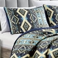 thumbnail image 3 of ESCA JB22380K Areni Bedspread, Blue - 3 Piece - King Size, 3 of 6