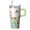 Flowers - 526, variant on 20oz Double Wall Coffee Travel Mug with Handle and Straw, Vintage Floral Chinoiserie Tumbler, Spring Design Gift