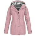 thumbnail image 4 of Tdoqot Girls Waterproof Windbreaker with Hood- Lightweight Zip Up Casual Kids Fall Jackets Pink Size 4-14, 4 of 8
