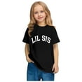 thumbnail image 2 of AHTJRT Sibling Matching Tshirts for Girls Funny Cute Little Sister Printed Shirts Short Sleeve Tee Tops Lounge Outdoor Family Tops Black 4 Years, 2 of 4