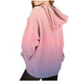 thumbnail image 5 of LOVZFMLL Hoodies for Girls Gradient Fashion Casual Loose Hooded Sweatshirt Long Sleeve Round Neck Pocket Pullover Tops Toddler Girls Spring Fall Clothes 2-3 Years, 5 of 5