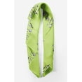thumbnail image 2 of Bimba Green Floral Love Quotes Text Printed Pure Silk Scarf For Hair Neck Head Bandanas For Women 40 x 80 Inches, 2 of 6
