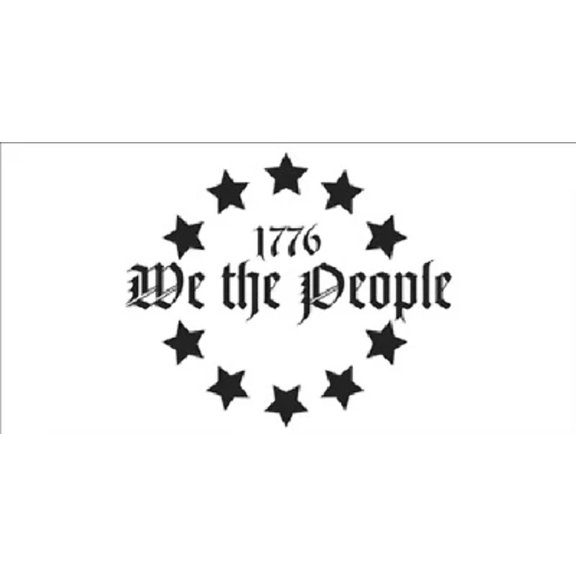 WE THE PEOPLE 1776 TACTICAL WHITE Vinyl Decal Bumper Sticker