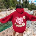 thumbnail image 2 of Bibifish Womens Hoodies Letter Floral Print Drawstring Hoodies With Pocket Oversized Fit Spring Fall Long Sleeve Stylish Pullover Tops For Ladies, 2 of 6