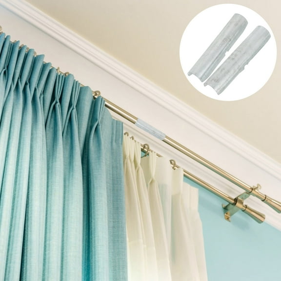 FELTECHELECTR  2 Pcs Curtain Rod Pole Accessories Docking Device Joint Connector