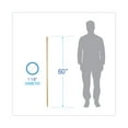 thumbnail image 3 of 1/1/8 in. x 60 in. Tapered End Lacquered Hardwood Broom Handle - Natural, 3 of 5