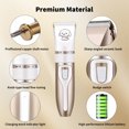 thumbnail image 3 of STAROAD Dog Shaver Clippers Grooming Kit Clippers, Low Noise Rechargeable Electric Pet Hair Thick Coats Clippers Trimmers Set, Suitable for Dogs, Cats, and Pets, 3 of 8