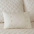 thumbnail image 2 of Gracie Mills 4-Piece Reversible Bedspread Set Ivory Cotton Diamond Quilted GRACE-10370, 2 of 4