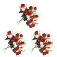 thumbnail image 1 of mmirethe 1/2/3/5 2x Fausses Roses Haute Plasticité Large Gamme d'Applications Motif Tridimensionnel Multi-Couleur Rouge et Blanc 3 Pcs, 1 of 6