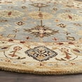 thumbnail image 4 of Safavieh Antiquities Collection AT847A Handmade Traditional Oriental Blue and Ivory Wool Round Area Rug (6' Round), 4 of 4