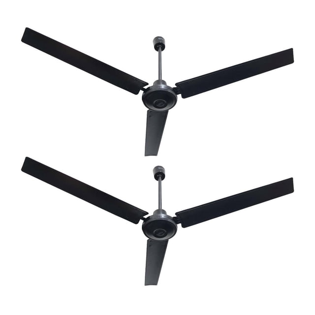 2 Pzs Ventilador De Techo 56 Pulg 70W Industrial Metal