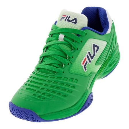 Men`s Axilus 2 Energized Tennis Shoes Bright Green, Surf the Web, and Fila Navy