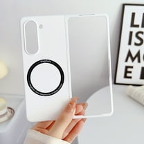 TECH CIRCLE Magnetic Case for Samsung Galaxy Z Fold 6, Lightweight Ultra-thin Slim Fit Hard PC Phone Case Compatible for Magsafe Anti-Scratch Shockproof Protective Cover for Galaxy Z Fold 6,White