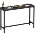 thumbnail image 1 of FDW 55” Bar Height Pub Table, Counter Height, Sturdy Legs & Adjustable Foot Pads, for Bar, Pub, Kitchen, Dining Room, Coffee Shop –Black, 1 of 7
