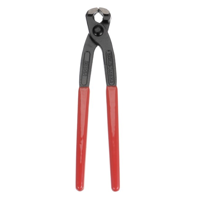 Alicates de corte final Uxcell de 8" para clavos con mango de plástico rojo para manualidades