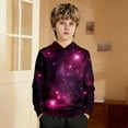 thumbnail image 5 of Boys Hoodies Galaxy Print Comfortable Pullover Top Casual Style Hoodies for Boys Size 3-4Y, 5 of 8