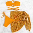 thumbnail image 4 of IDALL Ensembles de Bikini Maillot de Bain Trois Pièces avec Jupe à Cordon et Robe de Bain Micro Bikini A m, 4 of 6