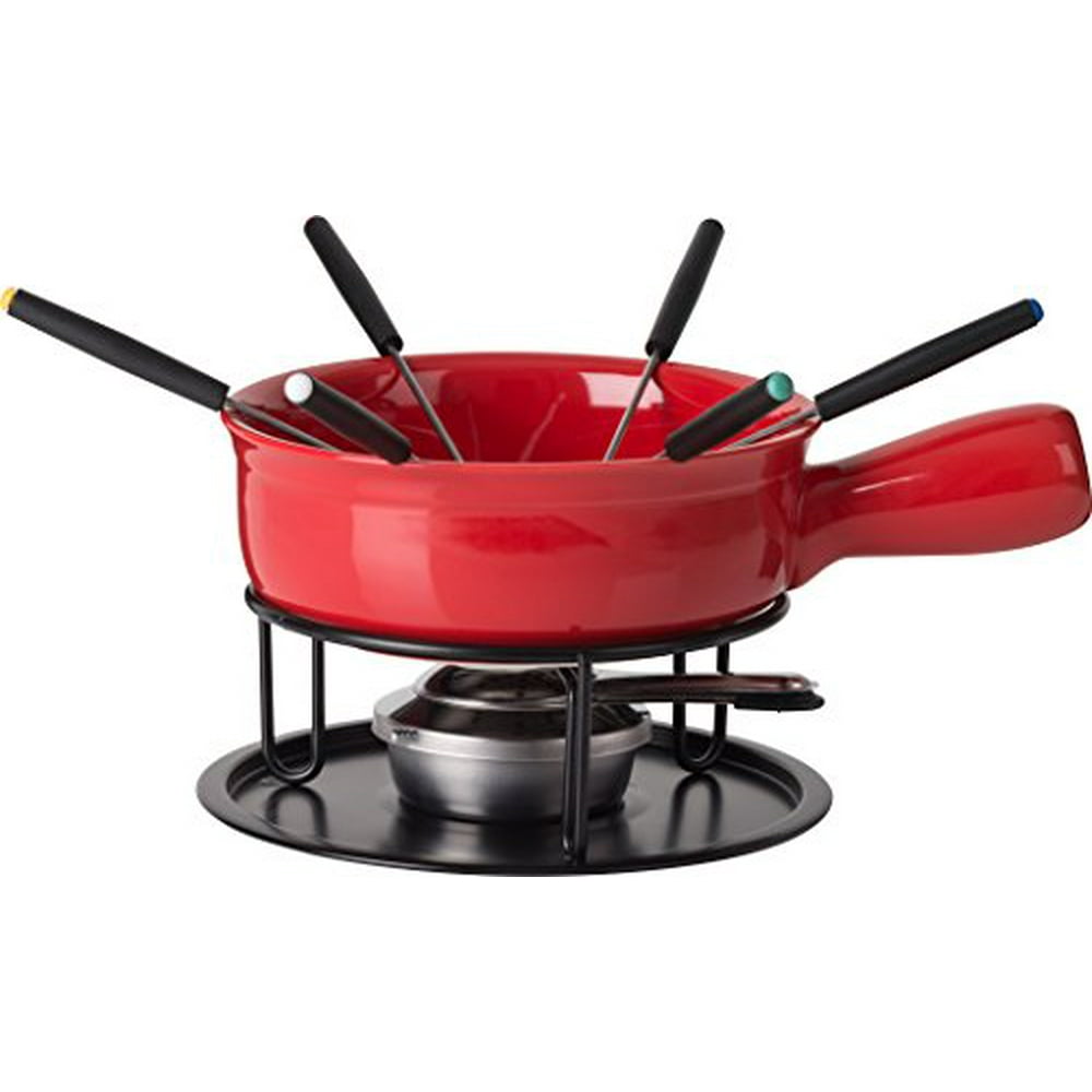 Trudeau 0534510 Cardinal Cheese Fondue Set, Red