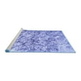 thumbnail image 2 of Ahgly Company Machine Washable Indoor Rectangle Abstract Blue Contemporary Area Rugs, 2' x 3', 2 of 4