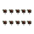 thumbnail image 2 of Christmas Pine Cone Snowy Picks Simulation Berry Pendant 10pcs PVC Florist Decoration DIY Mini Artificial Plant, 2 of 6