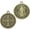 Antique cyan, variant on 2 Pcs St Benedict Cross Medals, Vintage San Benito Medal Pedant, Catholic Saint Benedict Crucifix for Car Hanging and Home Blessing